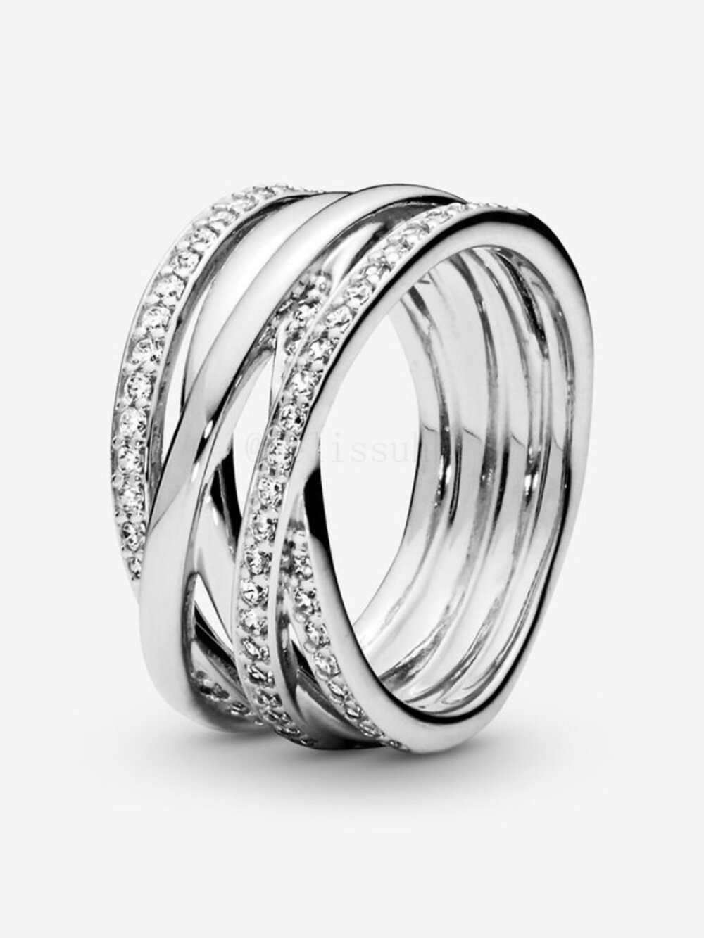 Pandora Sparkling & Polished Lines Ring